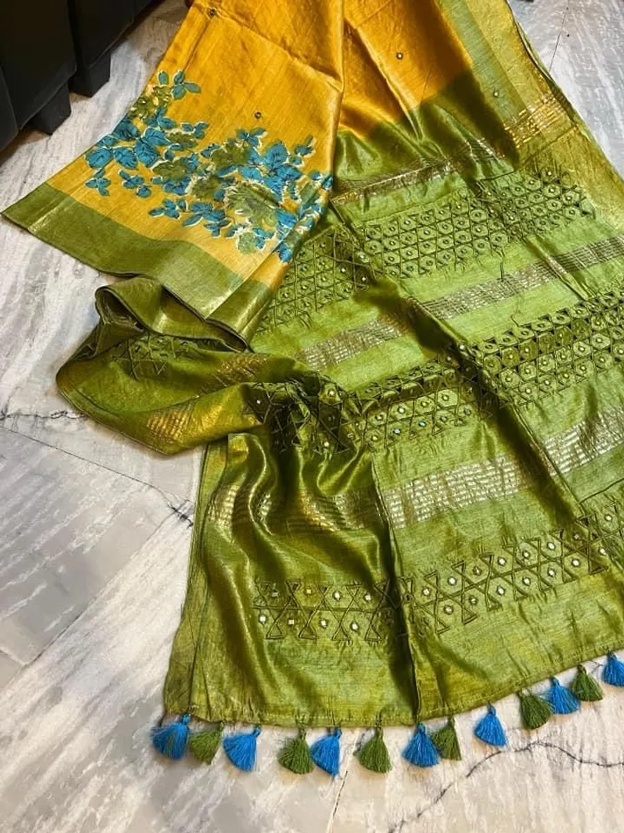Pure Ghicha Tussar Silk Saree